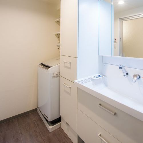 機能的な洗面室 広島市中区マンションリノベーション 広島市でリノベーションを依頼するなら設計施工事務所 工房住空間